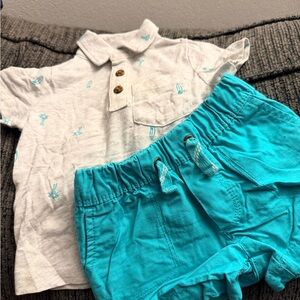 Carter's White and Blue Kids Matching Set